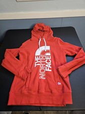 The North Face Women's Med RU/14 Hoodie Sweatshirt Red White Medium Graphic