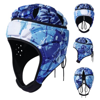 Adjustable Rugby Helmet Football Headgear Child Head Protector Hockey Ski Helmet