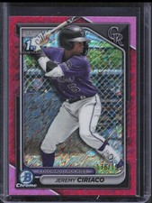 2024 Bowman Chrome Jeremy Ciriaco BCP-165 1st Fuchsia Shimmer Refractor /199