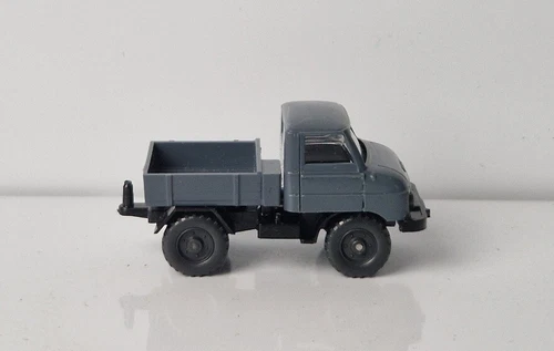 Wiking Werbemodell 1:87 Mercedes Unimog U 411, grau/schwarz