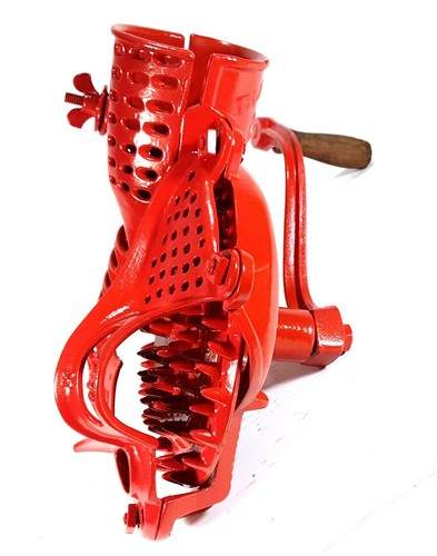 ANTIQUE FIRE ENGINE RED CAST IRON BLACK HAWK PATCH CRANK CORN WALNUT SHELLER - Picture 5 of 7