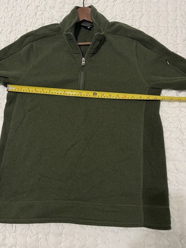 Royal Robbins Sweater Mens M Green 1/4 Zip Pullover Long Sleeve Outdoor Fleece - Picture 7 of 9