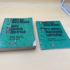 1982 FORD CAR SHOP SERVICE REPAIR MANUAL TOWN CAR CONTINENTAL WITH PRE DELIVERY