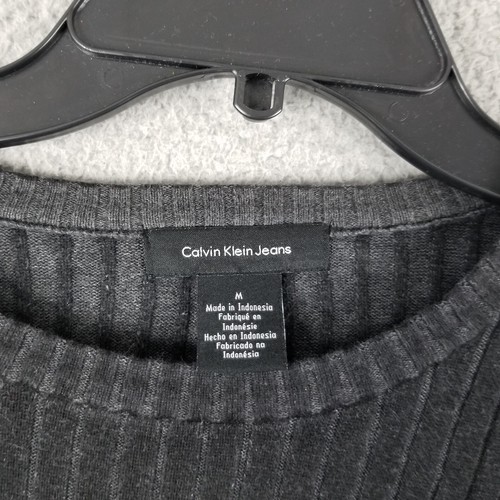 Calvin Klein Sweater Adult Medium Black Sleeve Spell Out Outdoor Sweatshirt Men - Picture 2 of 9