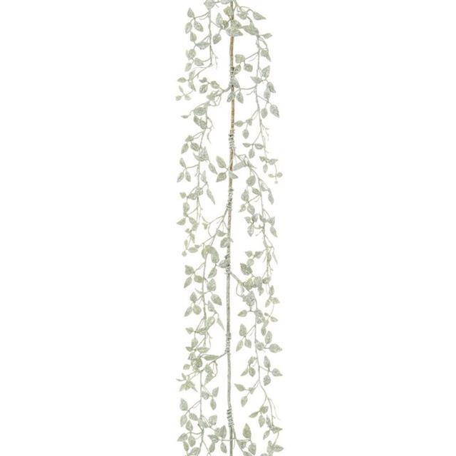 Premier Decorations 150cm Silver Glitter Leaf Garland