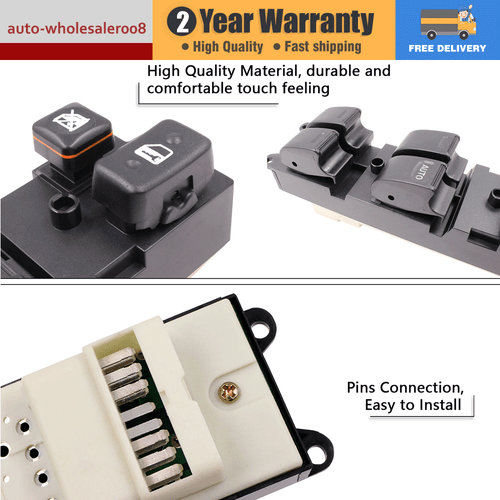 2x New Power Main Window Switch Single Switch for Toyota Landcruiser 80 Series - Bild 3 von 11