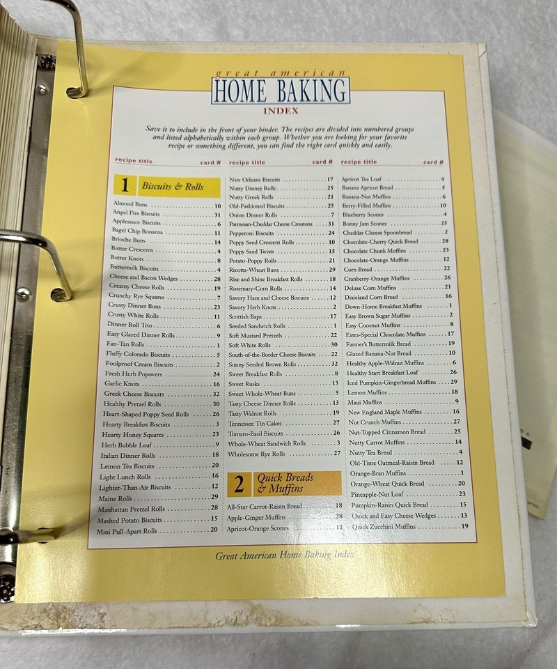 Great American Home Baking Binder Cookbook w/364 Recipes eBay