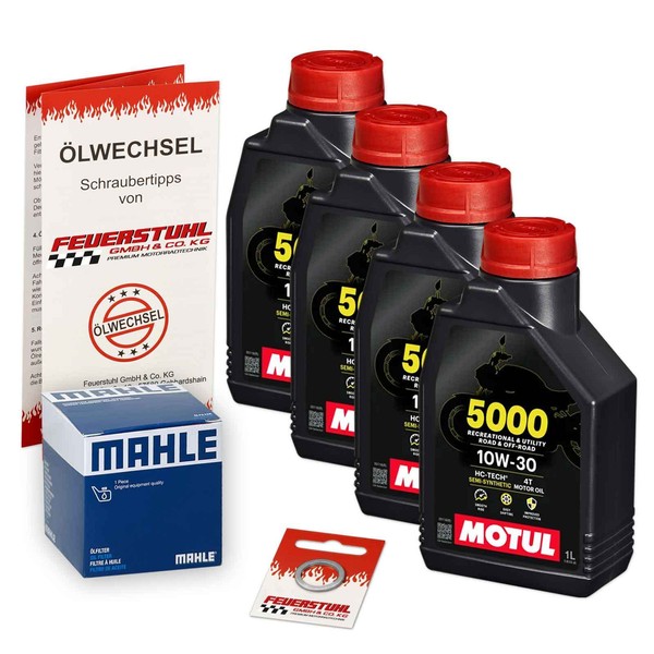 Honda NC 750 X Ohne DCT (RH09) 21-23, Motul 10W30 ÖL + Mahle ÖLfilter, MotoröL-image