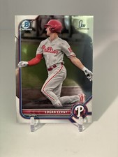 2022 Bowman Chrome Logan Cerny BCP-120 1st Base Chrome Card Phillies
