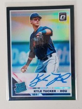 2019 Donruss Optic Autograph Black Prizm Kyle Tucker RC, S/N: 19/50