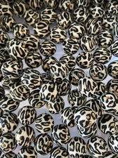 25Pcs 12mm Leopard Round Silicone Bead - Baby Teething - DIY Jewelry BPA Free