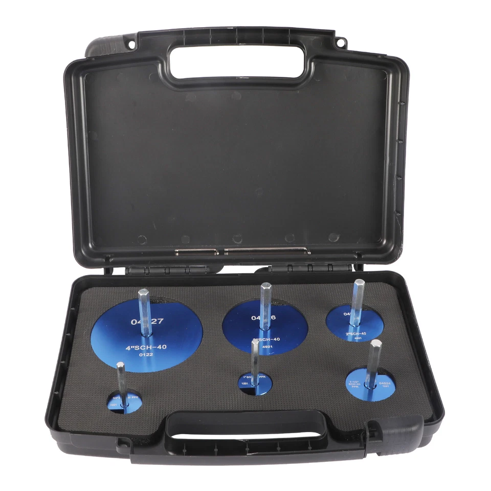 CPVC PVC ABS Plastic Pipe Fitting Reamer Tool w/ 4" 3" 2" 1-1/2" 3/4" Drills  - Image 2 of 4