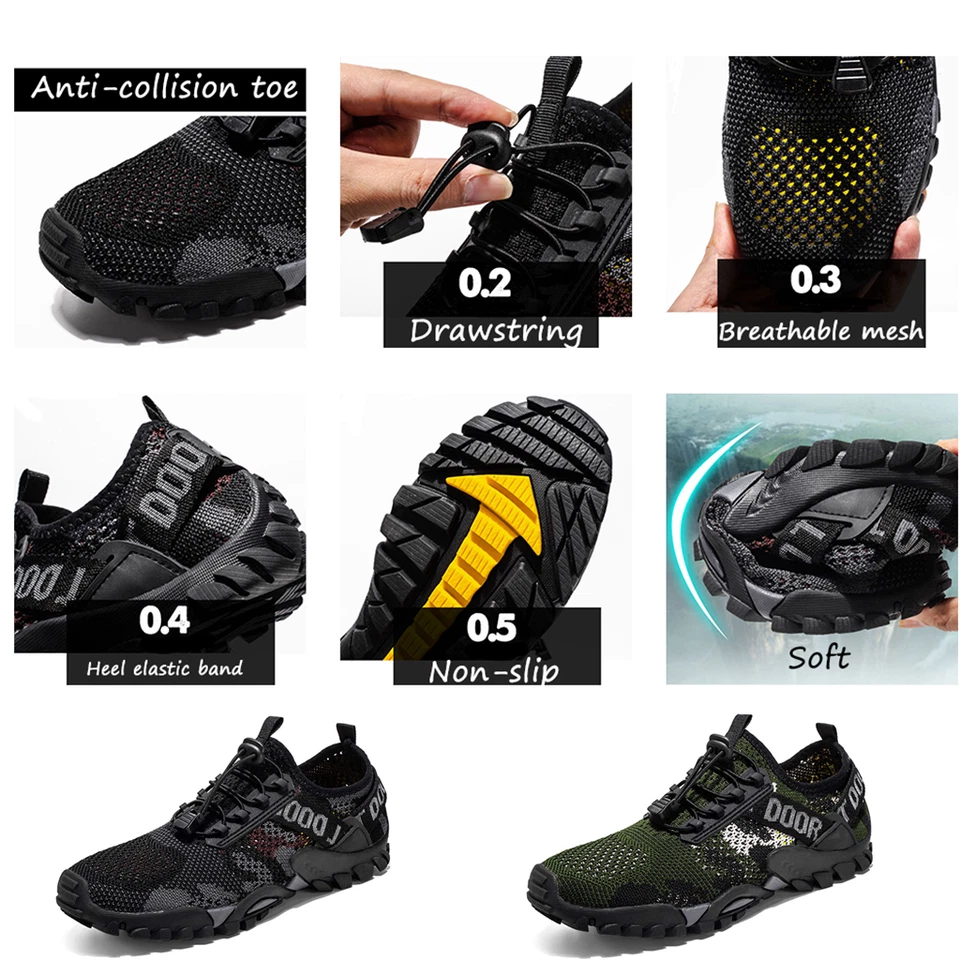 Water Shoes THICK-SOLE Quick Drying Swim Beach Aqua Shoe for Water Sport Hiking - Image 4 of 4