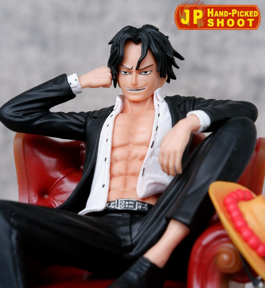 Anime One Piece Portgas D Ace Sit Sofa Black-suited Thugs Anime One Piece Portgas D Ace Sit Sofa Black-suited Thugs