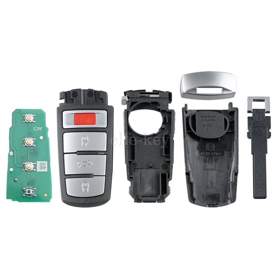 2 Llavero remoto sin llave para VW Passat CC 2007 2008 2009 2010 2011 2012 2013 Foto 2 de 4