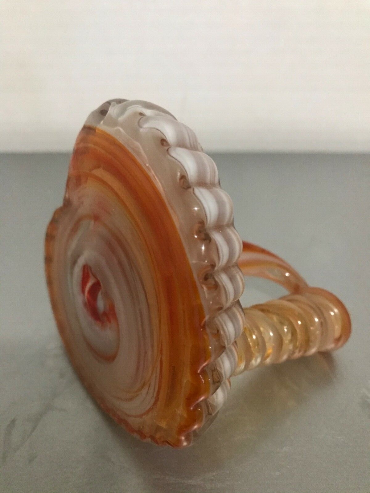 Swirled glass Murano style pen/ pencil holder. Handblown glass eBay