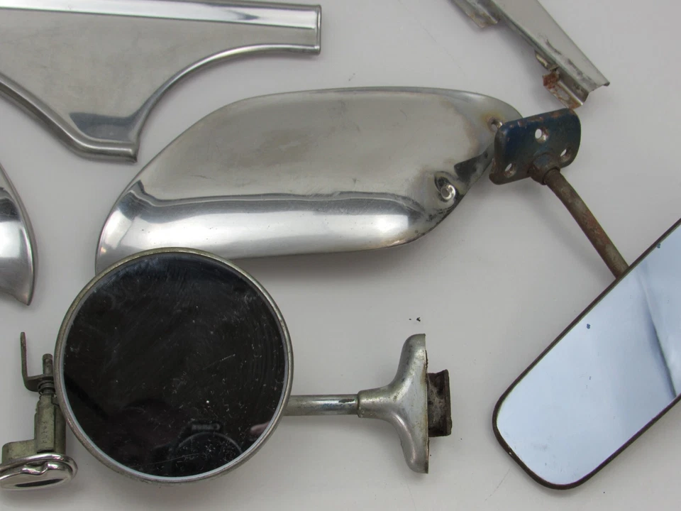 Ford Crestline 1954 piezas originales espejo retrovisor grava protector cerradura lote Foto 3 de 4