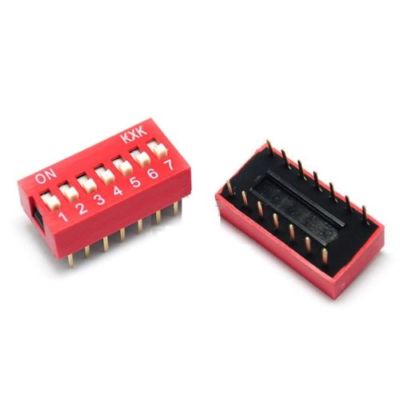 10PCS NEW Slide Type Switch Module 2.54mm 7-Bit 7 Position Way DIP Pitch