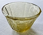 Vintage Federal Depression Amber Glass Single Jello Mold