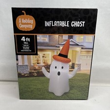 Halloween Blowup Inflatable Ghost 4 Ft Lights Up - A Holiday Company New