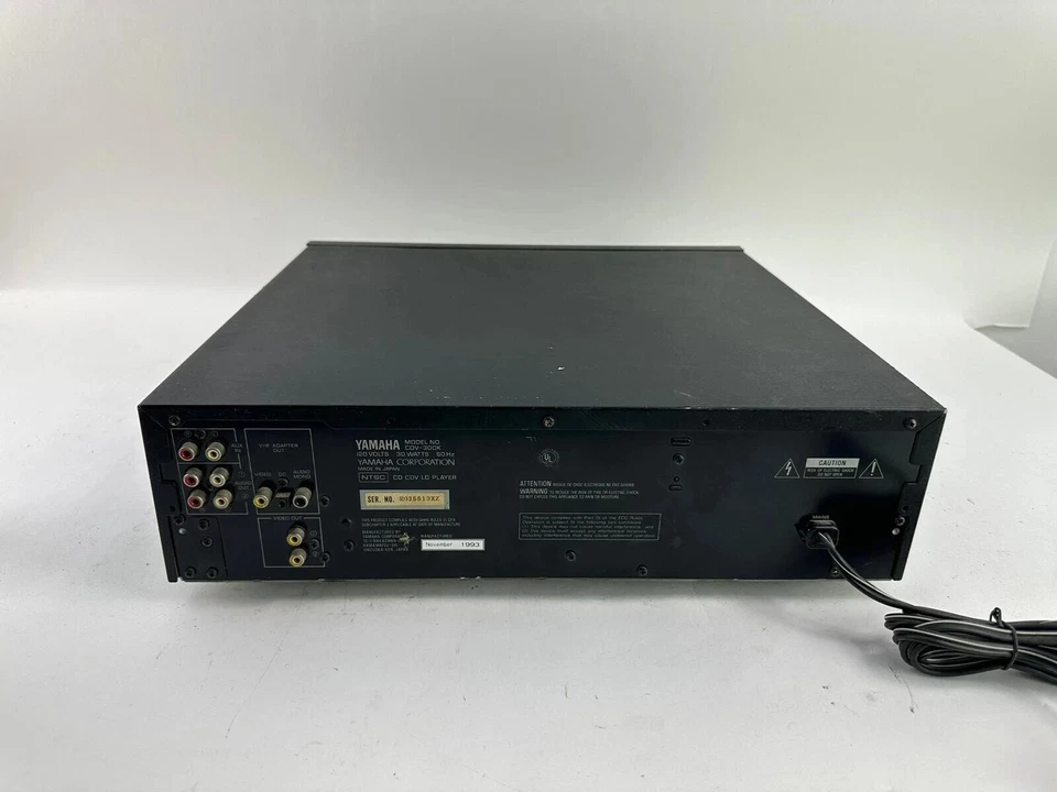 Reproductor de discos láser Yamaha CDV-300K sonido natural CD CDV LD *LEER* Foto 2 de 4