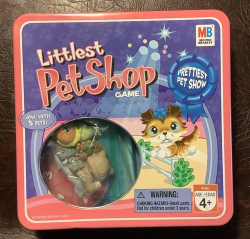 Littlest Pet Shop Bunny, Cat, Dog, Frog & Bird Board Game In Tin Box~Complete - Picture 6 of 7