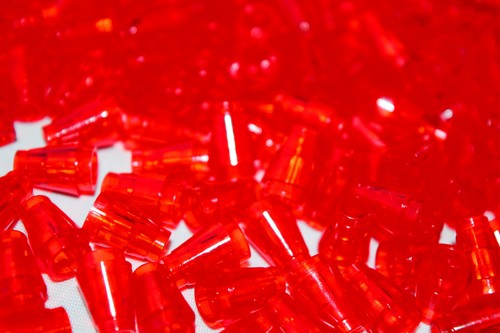 ☀️Lego 1x1 Trans-Red Cone Round x100 Stud Part Piece Bulk Lot Legos # 4589b - Picture 3 of 8