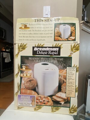 Breadman TR444 Deluxe Rapid Automatic Breadmaker Machine Tested Works Mint w Box