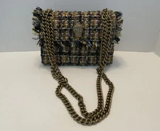 KURT GEIGER LONDON TWEED RUST MINI KENSINGTON BAG MULTICOLOR