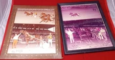 2 Vtg Racing Horse Winners Circle Photos 1975 C. B. Ace & 1977 C. B. Mack  