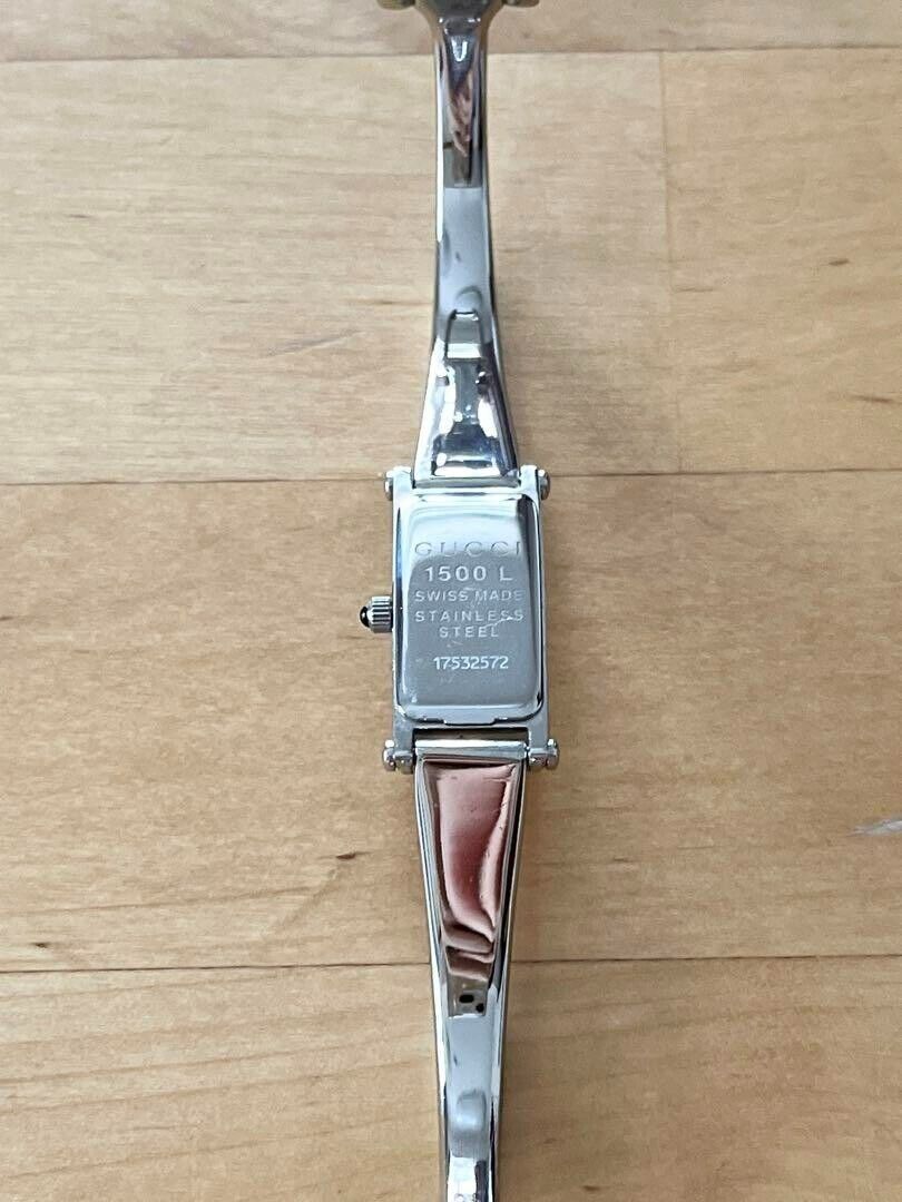 GUCCI YA015563 Analog Quartz Watch Silver Dial SS 1500L W GUCCI YA015563 Analog Quartz Watch Silver Dial SS 1500L W