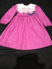Vintage Girls Nina's 5 Vintage Pink Rosa Dress Jayne Copeland Lace Bow