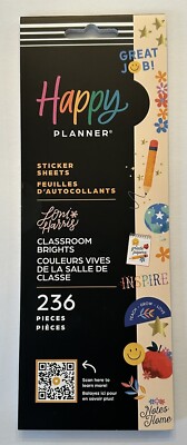 NEW Happy Planner Jess Miller CLASSROOM BRIGHTS Sticker Sheets 236 Pieces