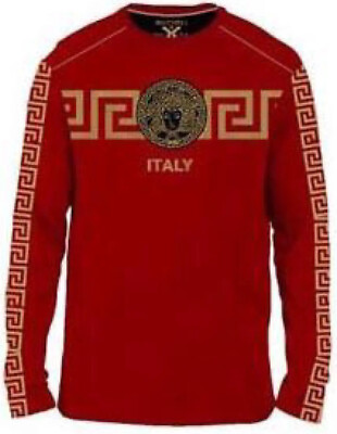 Men s Bucheli  LS T Shirt,Soft Cotton,Stretch,Italian Style S M .E5.B