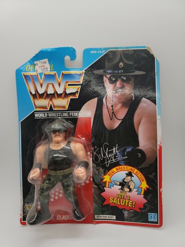 Hasbro SGT. Slaughter Figure 1992 Blue card WWF WW...