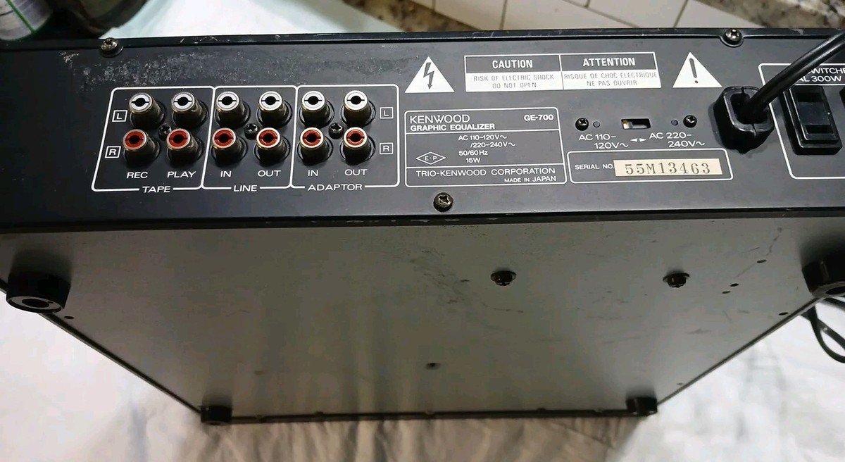 ÉGALISEUR GRAPHIQUE STÉRÉO vintage Kenwood GE-560 analyseur de spectre