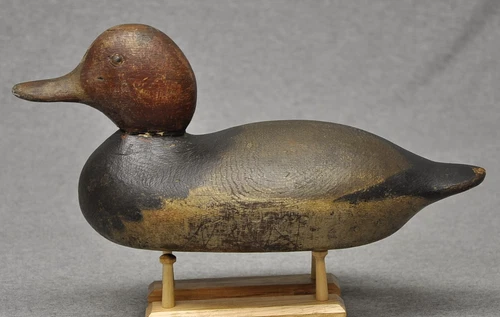 MASON REDHEAD STANDARD GRADE GLASS EYE DUCK DECOY ORIG PT NICE HONEST DECOY WORN