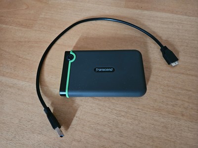 Transcend StoreJet 25M3 1TB, USB 3.1, 2,5 Zoll Externe Festplatte - Iron gray...
