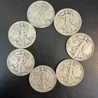 90% Silver Walking Liberty Half Dollars  $3.50 Face Value 7 Coins Total
