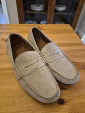 POLO Ralph Lauren Reynold Suede Penny Loafer Driver-Light Beige-Size 11.5-NWOB