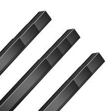 10PCS Black Aluminum L Corner Guards 0.8x0.8x48 Wall Edge Protector Trim 10