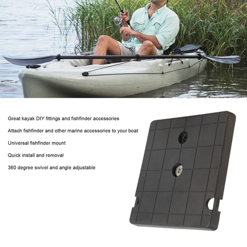 Fish Finder Mount Bracket Plate GPS Camera Universal Kayak Fishing Boat AM