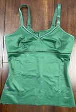 Ruby Ribbon Siren Cami Green Palm Leaf Shape Wear Top Size 36 Style #1906