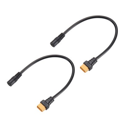2pcs, XT60 Adapter Cable XT60 Male to DC5521 Female 5.5 x 2.1mm Connector Cable