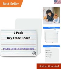 Small Dry Erase Boards 2 Pack - 9x12 Double-Sided Whiteboards for Learning