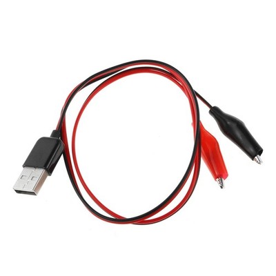 DGZZI Crocodile Clamps Test Wire 50cm/19.69inch Double Alligator red, black 