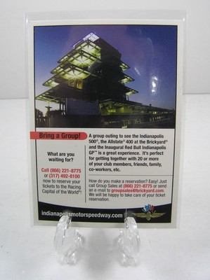 Indianapolis Motor Speedway 2008 Racing Card Bring a Group Ticket Information