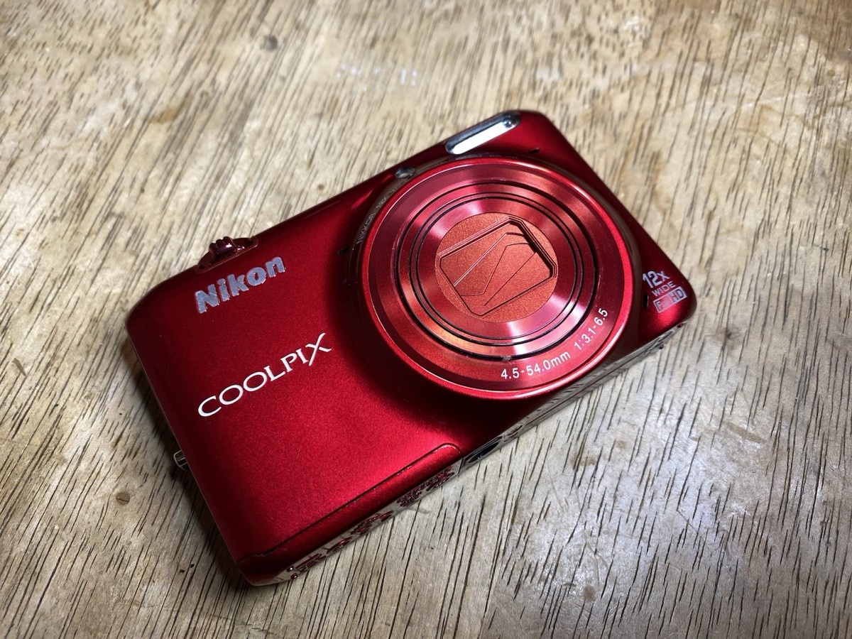 Nikon COOLPIX S6500 16.0MP 12x Compact Digital Camera Red Parts