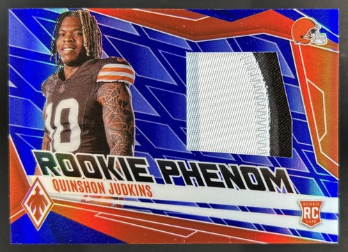 2025 Panini Phoenix Quinshon Judkins Rookie Phenom Patch Blue Prizm RC #/199