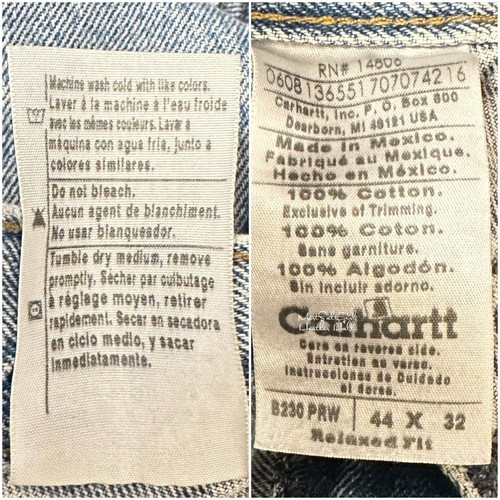 Carhartt Stone Wash Distressed Relaxed Fit Jeans Size 44/32 - Picture 7 of 7